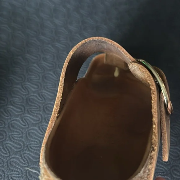 Birkenstock Gizah Big Buckle Oil Rubbed Cognac Brown Leather 37 - Picture 8 of 10